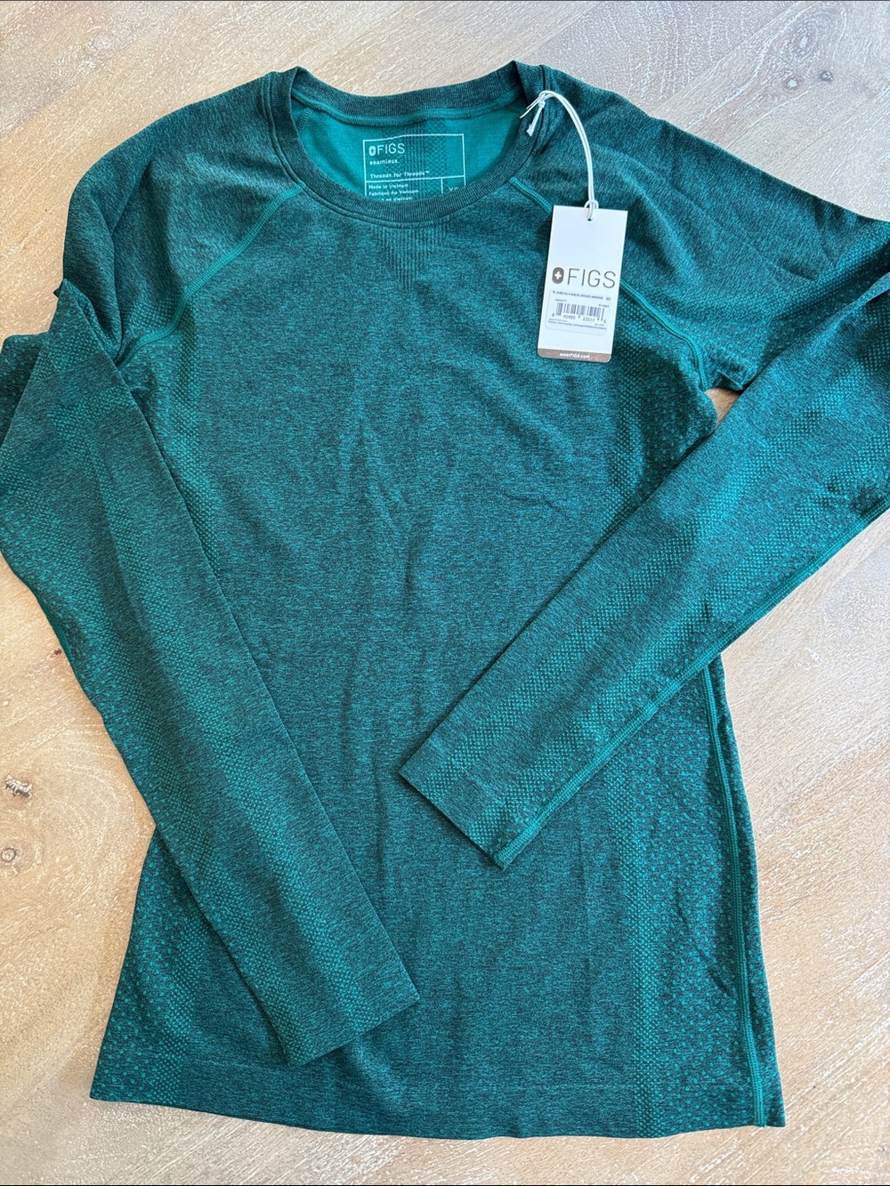FIGS Women’s Long-Sleeve Underscrub— Dk Grn Sz XS NWT